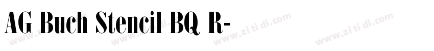 AG Buch Stencil BQ R字体转换